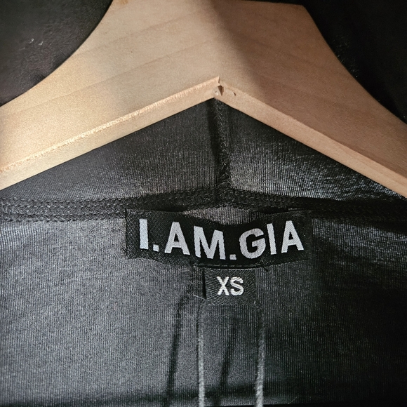 I.AM.GIA Black Y2K Long Sleeve Gia Full Zip Blare Hoodie NWT - Picture 8 of 12